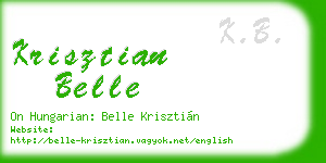 krisztian belle business card