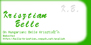 krisztian belle business card